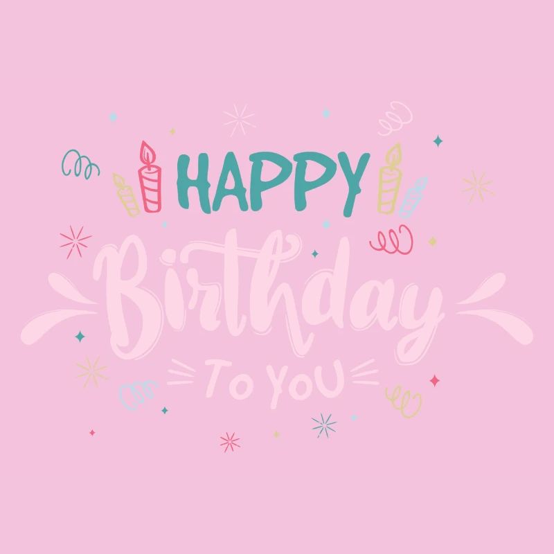 Playful Birthday Typography Celebration