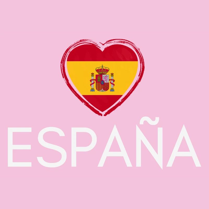 Herz mit spanischer Flagge, spanischer Stolz