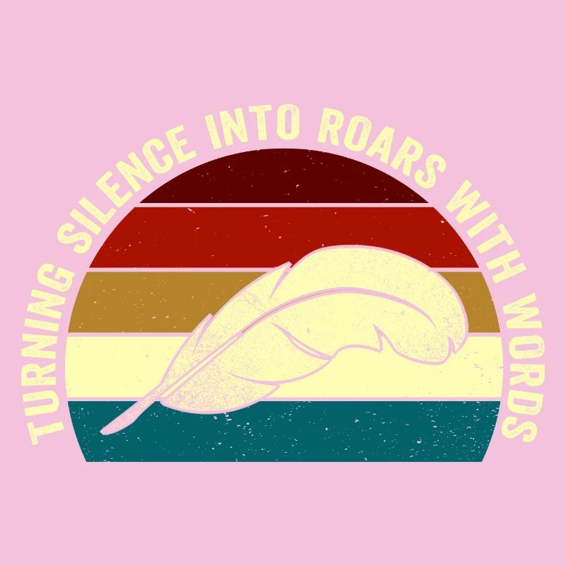 Roaring Words Feather Sunset