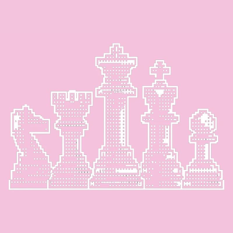 Figurines Chess Pixel pour hommes Rétro cadeau