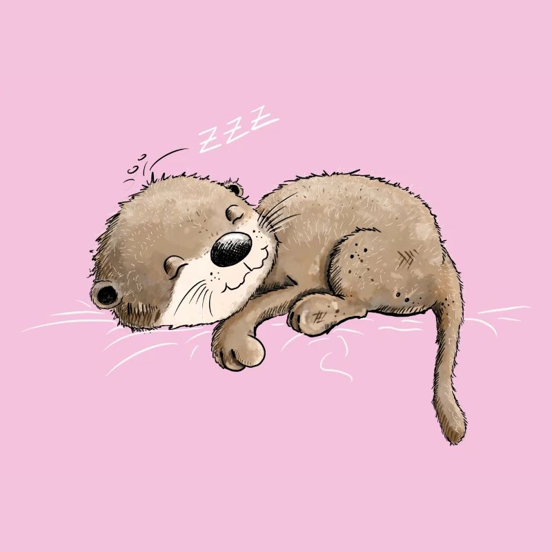 Träumender Otter Macht Mal Pause