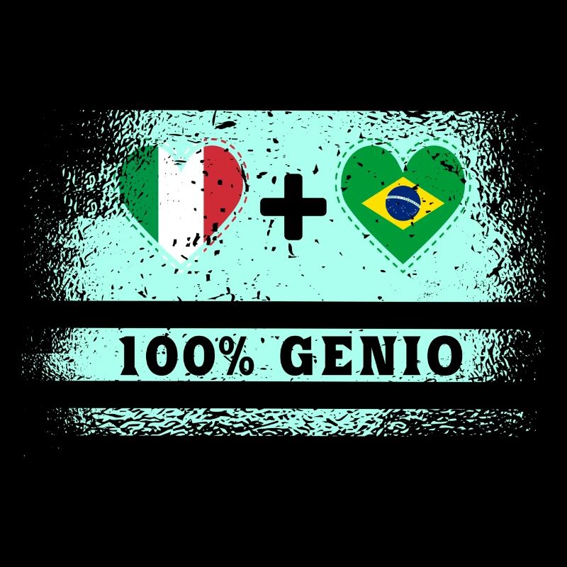 Italie et Brésil 100% drapeau de génie