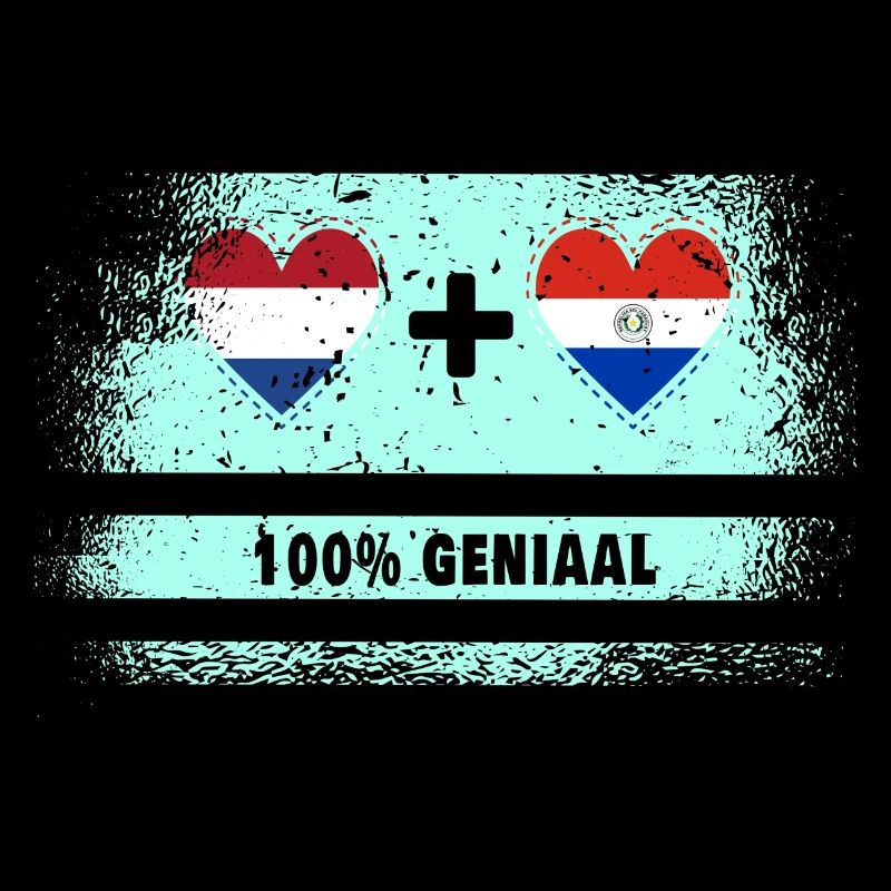 Drapeau 100% Genius du Paraguay et des Pays-Bas