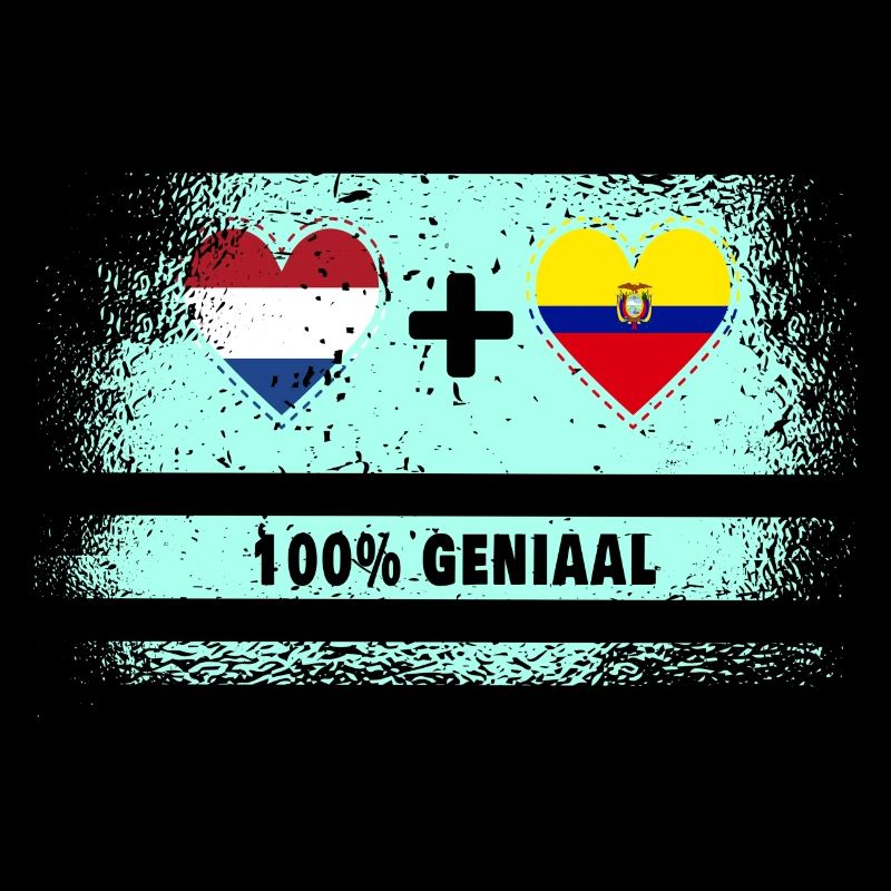 Drapeau 100% Genius de l’Equateur et des Pays-Bas