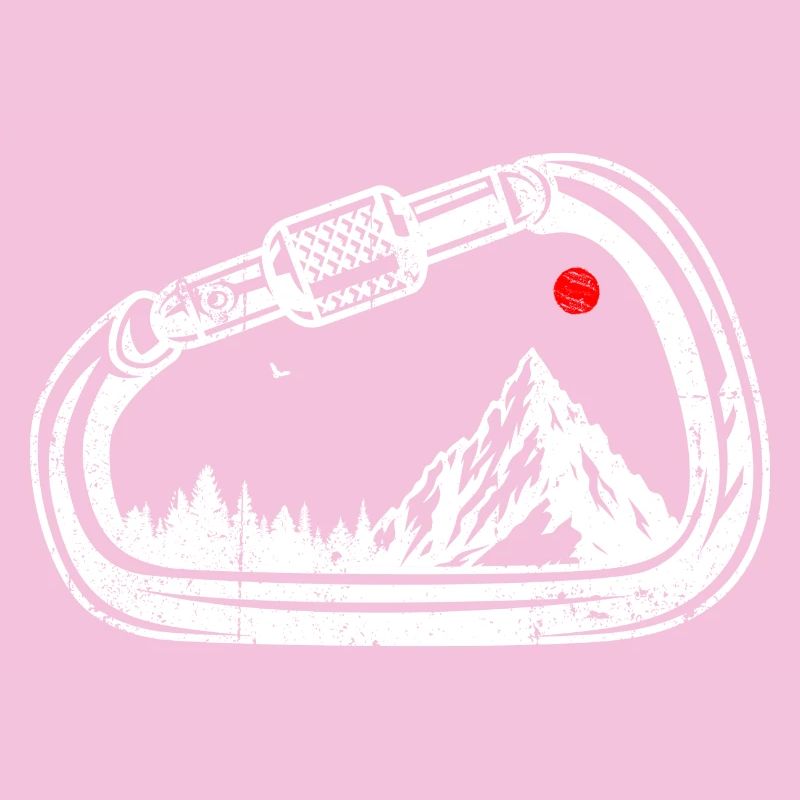 Graphique du mousqueton de l’arête alpine