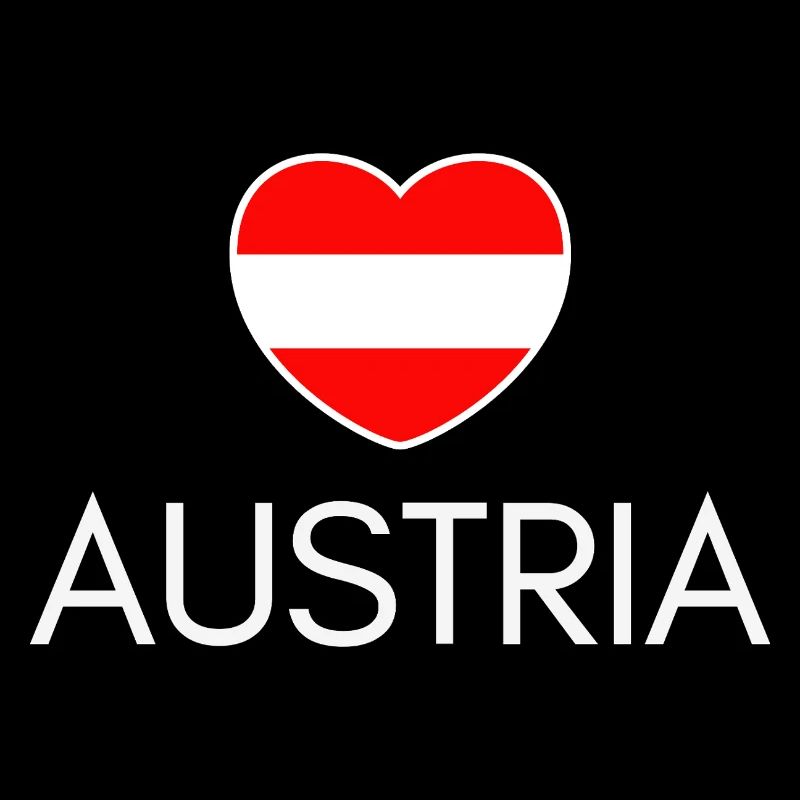 Heart with Austrian flag, I love Austria