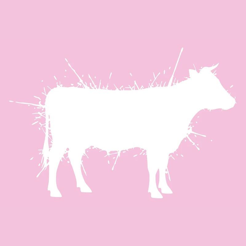Kuh Silhouette Grunge Spritzer Vektor