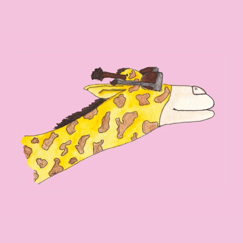 Giraffe in the wind