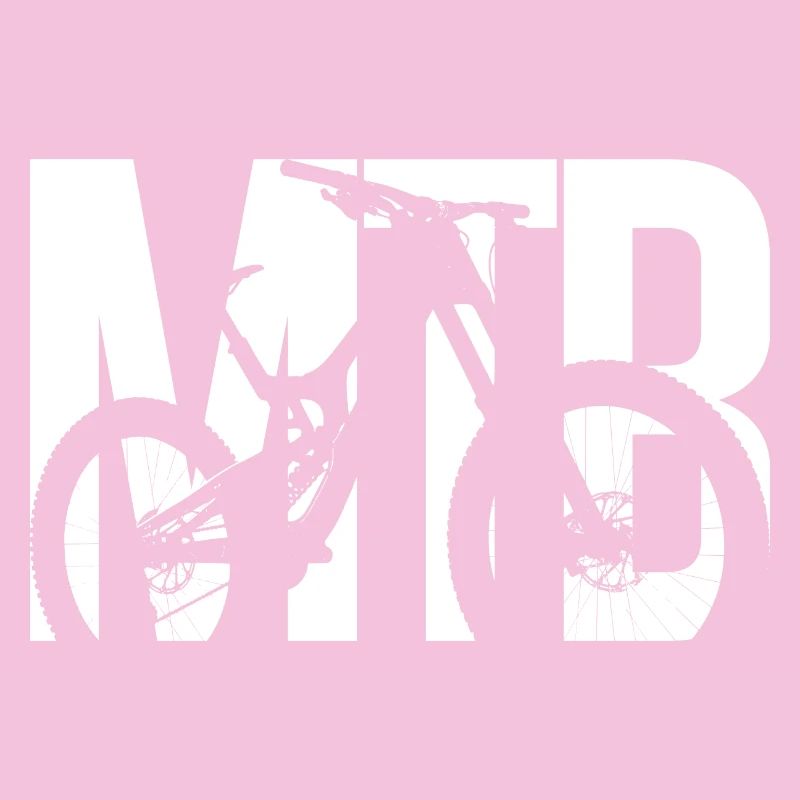 Silhouette de vélo avec lettres en gras