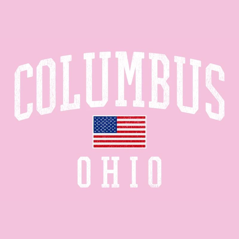 Emblème de Columbus, Ohio, avec drapeau américain