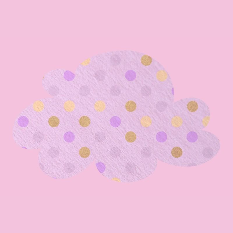 Cloud Dots Dots Chambre d’enfant Météo Rose Fille