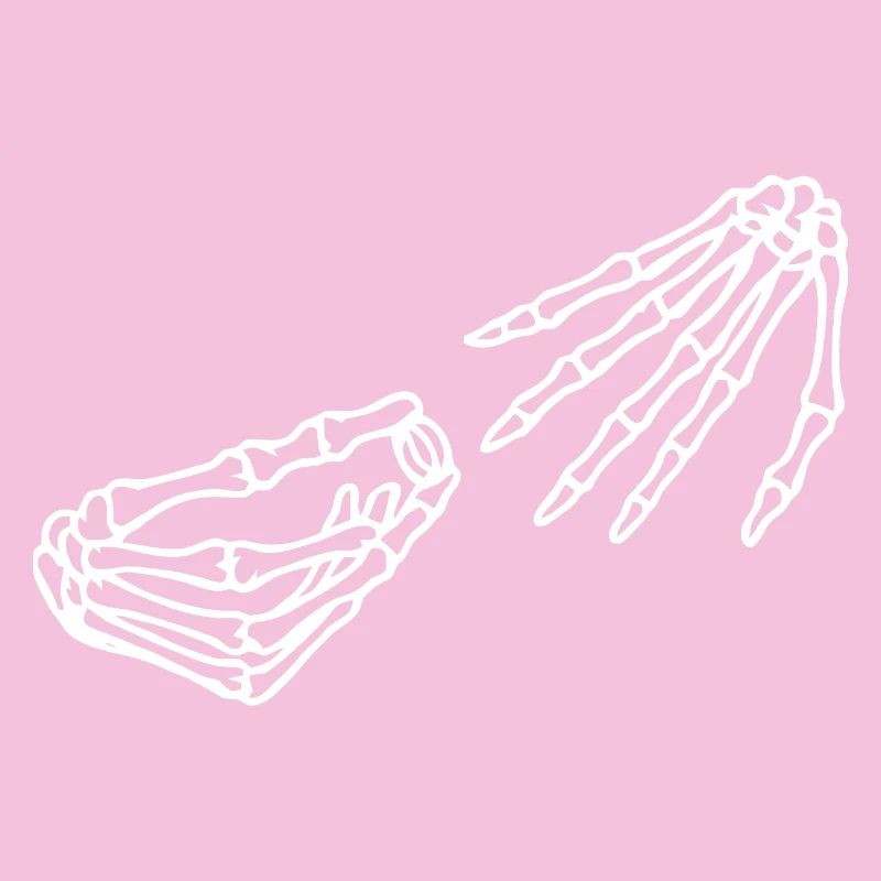 Illustration de main et de crâne de squelette éthéré
