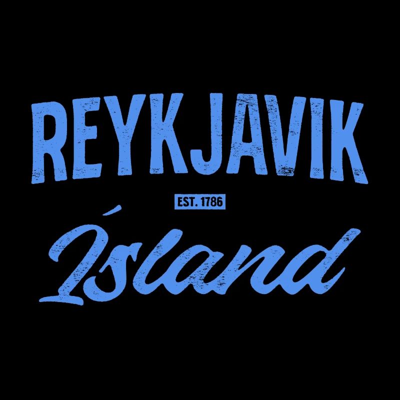 Lettrage de l’île de Reykjavik