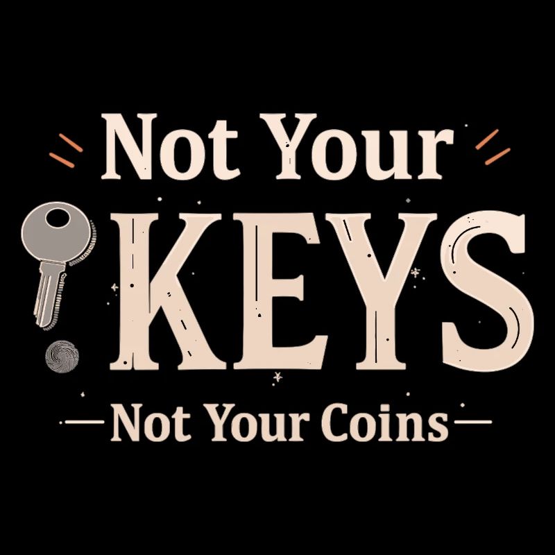 Not Your Keys – Bitcoin Wallet Saying
