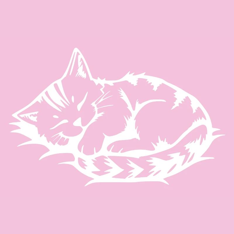 Chat Blanc Endormi