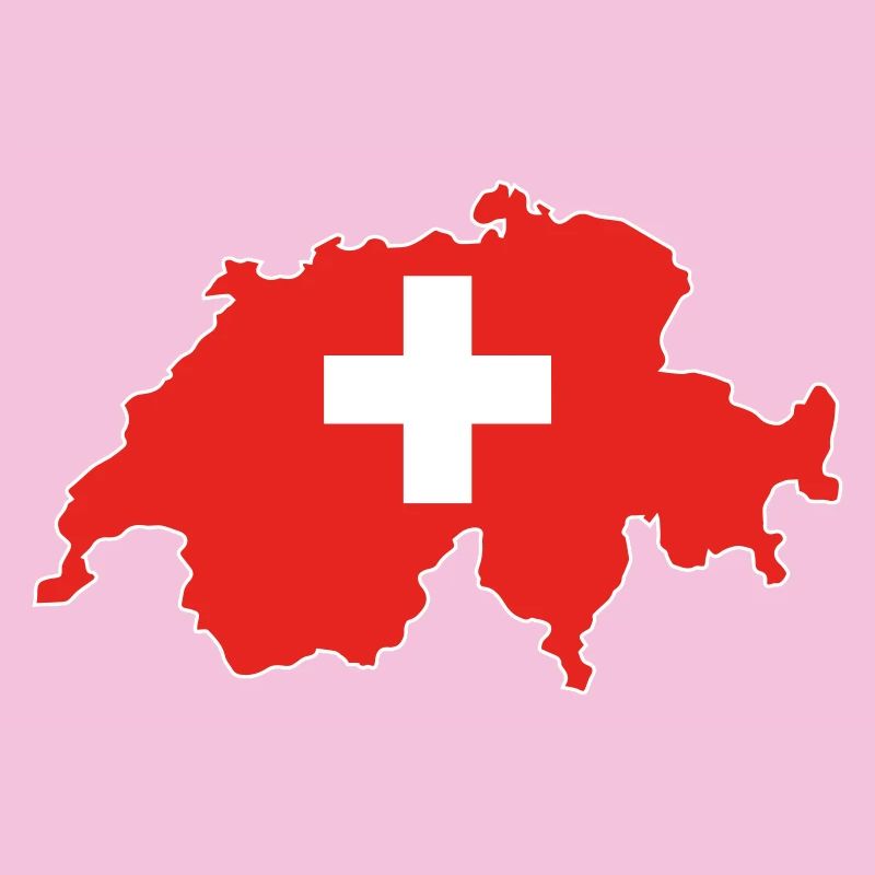 Switzerland Flag Map