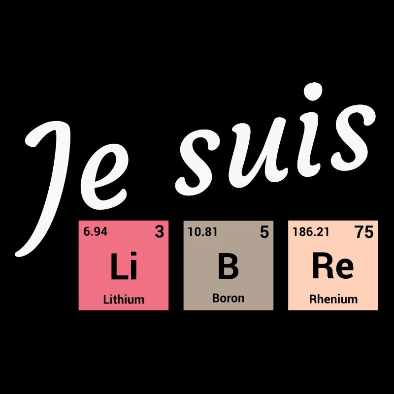 Je suis libre en éléments périodiques