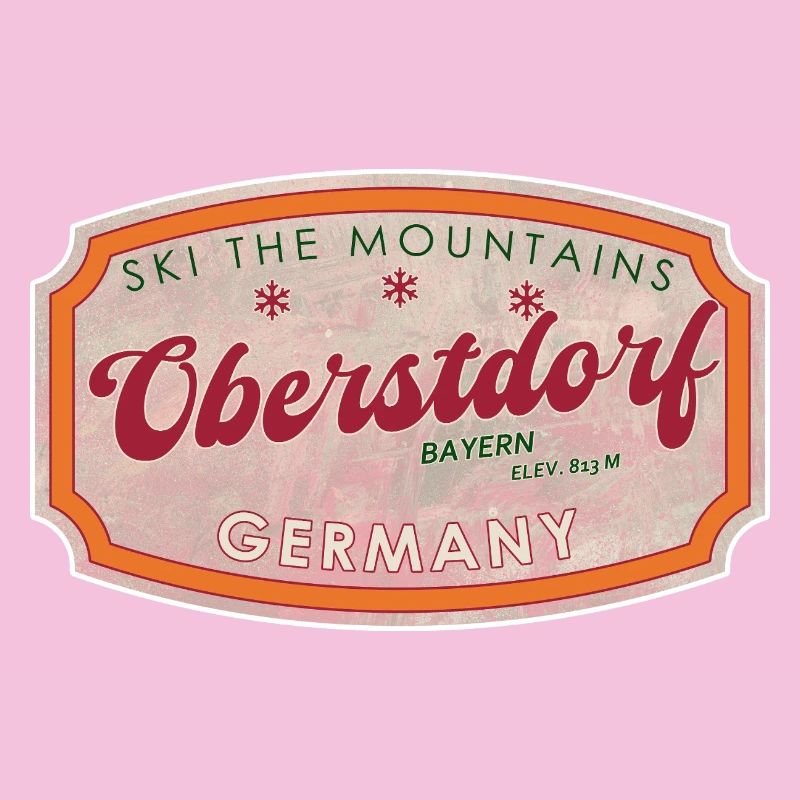 Oberstdorf Bavaria Retro Ski-Marke