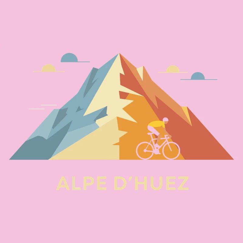 Radfahrer Alpe d'Huez Kunst