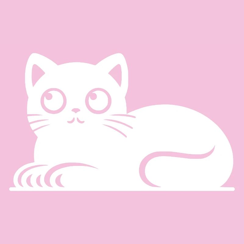 Dessin mignon de style tatouage de chat chat