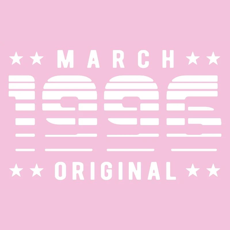 Mars 1996 Anniversaire vintage rayé original