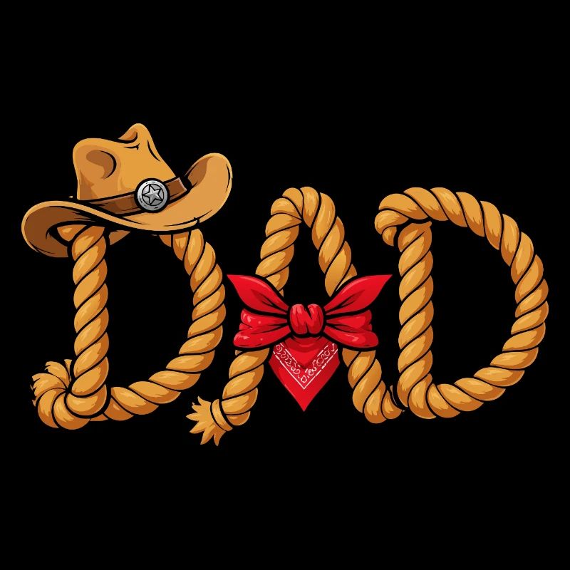 Bester Papa Cowboy Western Seil Design