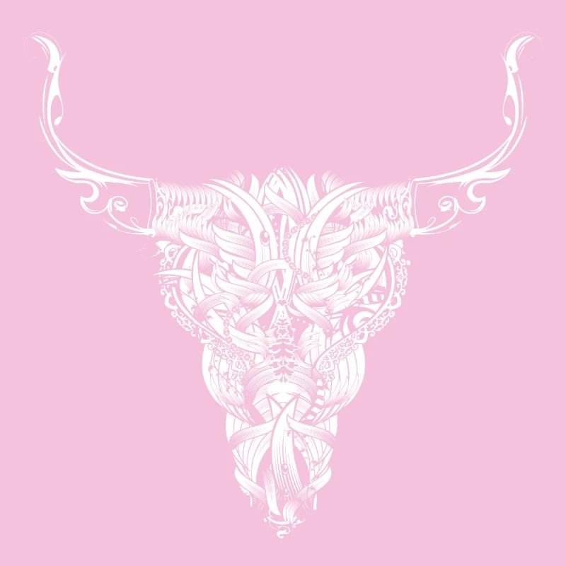 Tête de taureau - Blanc -