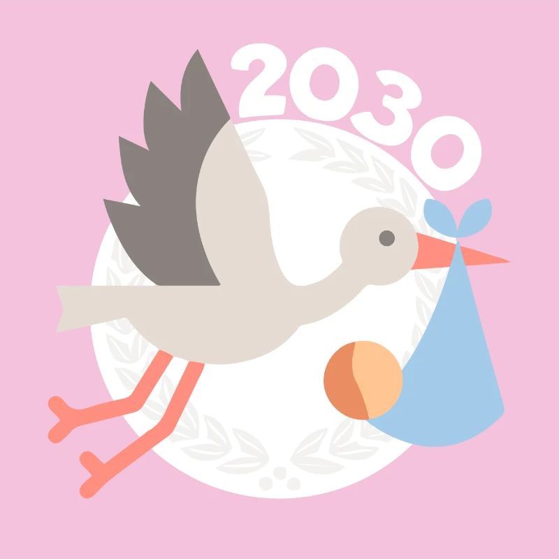 Cigogne avec bébé 2030