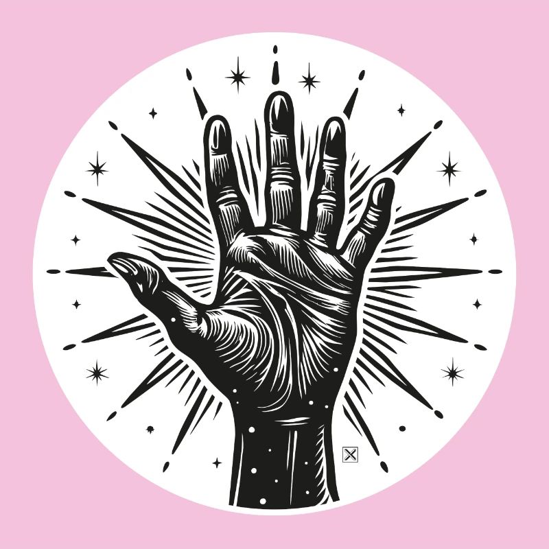 Star Hand with Flashes