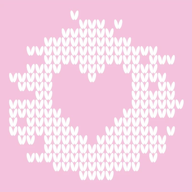 Heart Knitting Pattern Snow Christmas Xmas Love