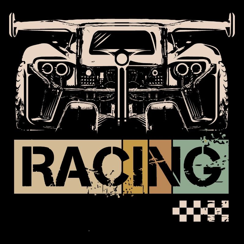 retro racing car racing tuner tuning race