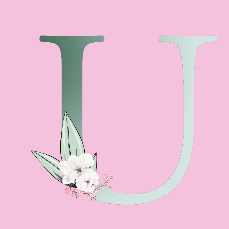 U Monogramme, Floral, Personnalisable