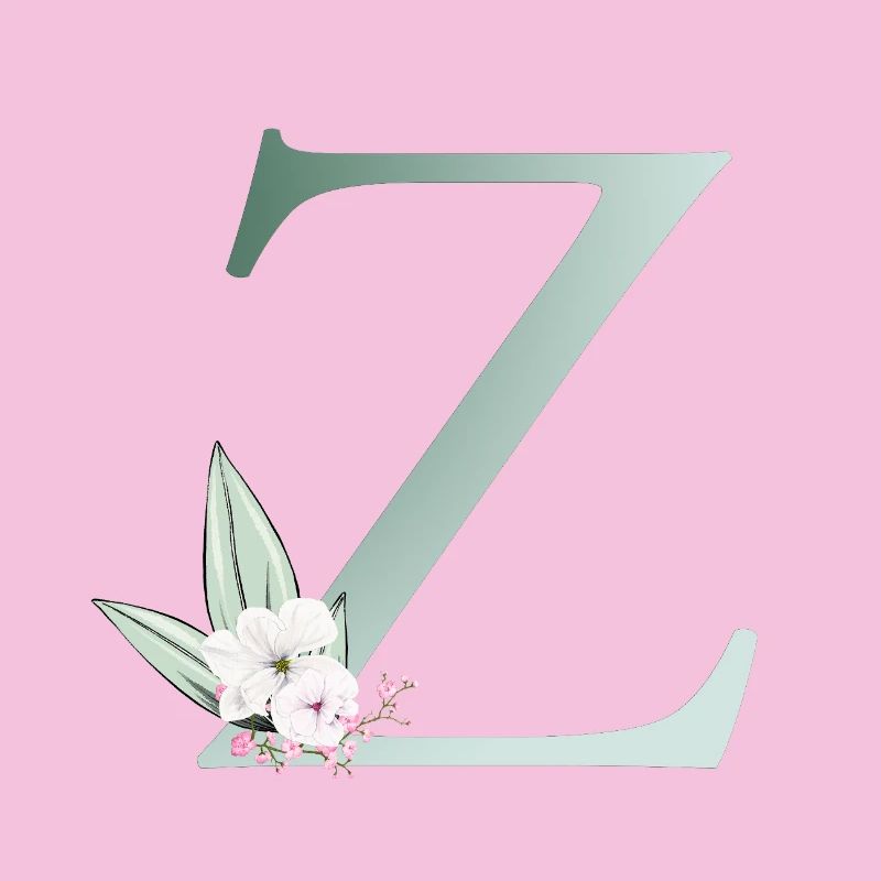 Z Monogram, Floral, Personnalisable