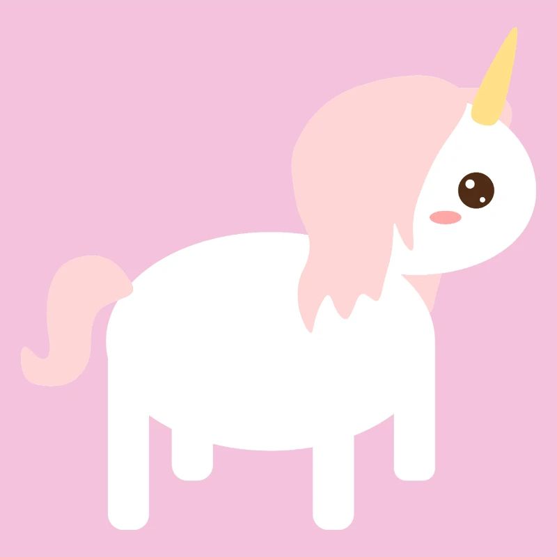 Whimsical Unicorn Cartoon Design