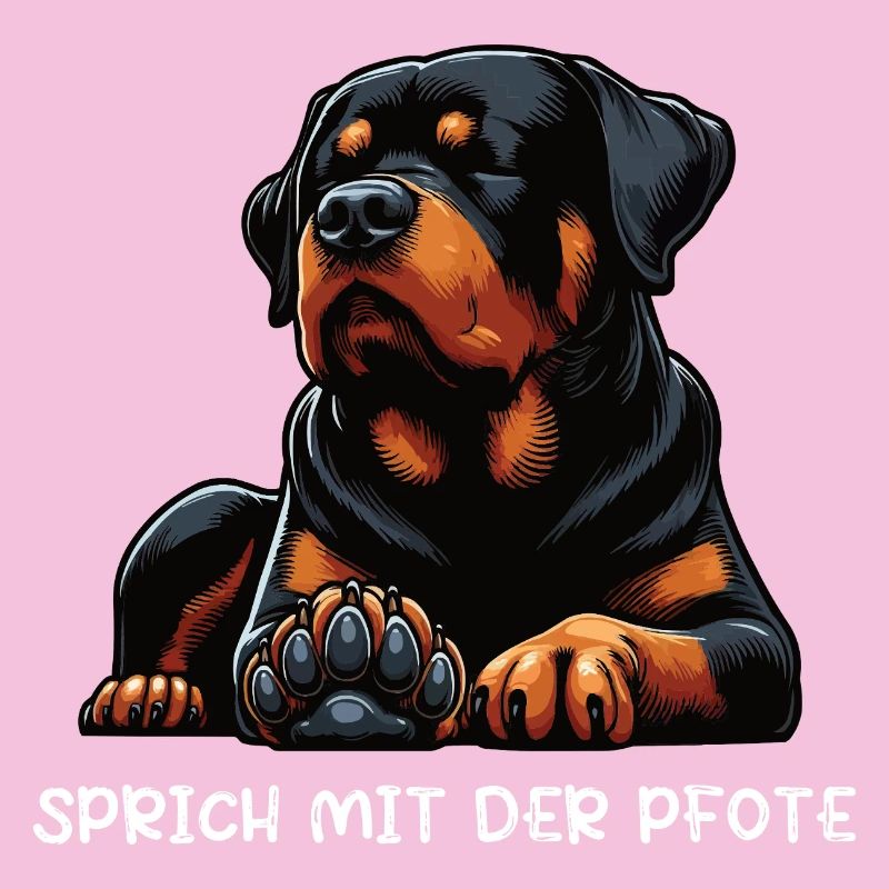 Sprich mit der Pfote Rottweiler Rottweilerbesitzer