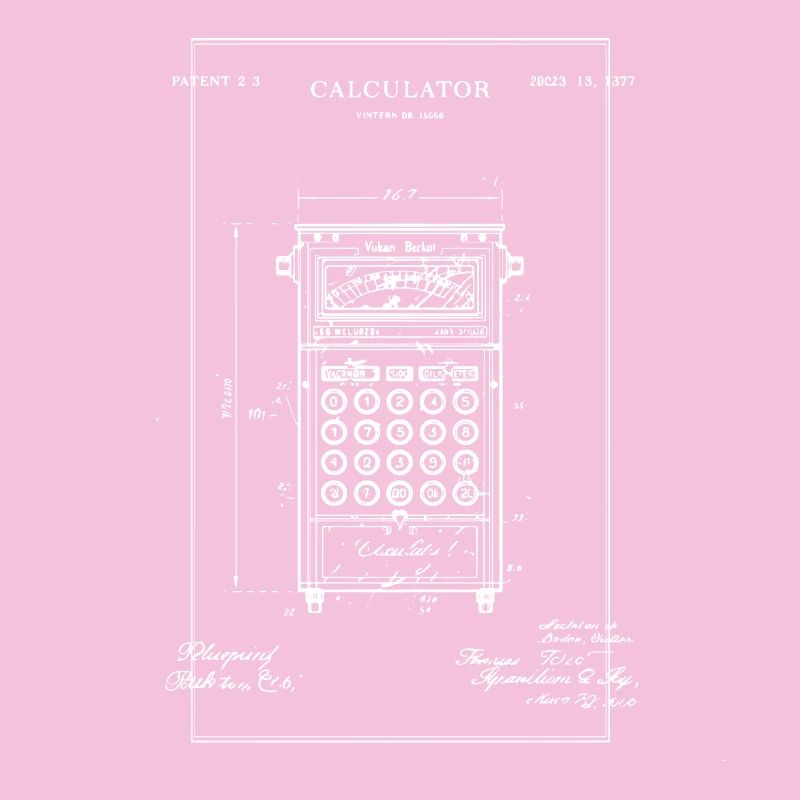 Plan de calculatrice vintage
