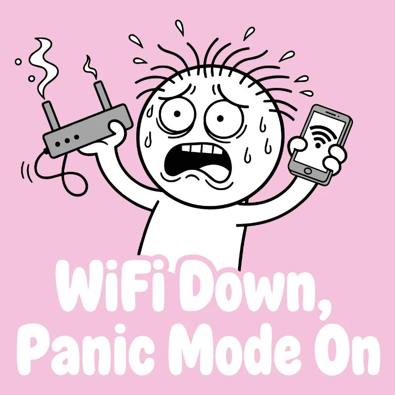 WiFi Outage Panic Mode Meme