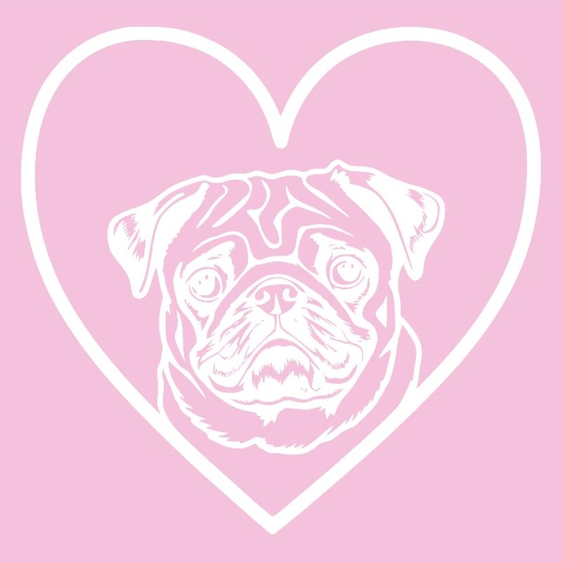 Propriétaire de chien Pug Heart Lover