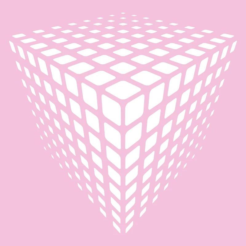 Illusion du Cube en Grille Monochrome