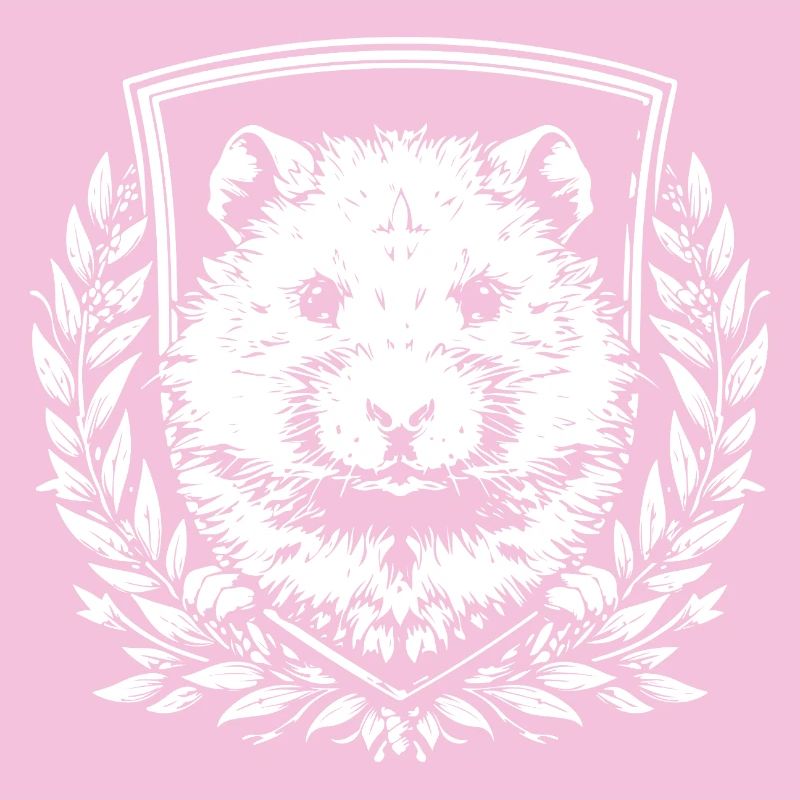 Hamster Wappen mit Lorbeerkranz