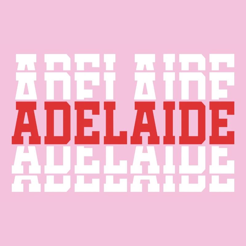 Adelaide gestapelter Text T-Shirt Geschenk