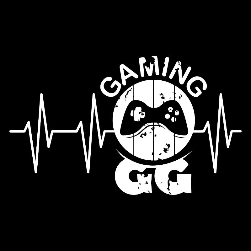 gamer gaming controller heartbeat gg pulse Logo