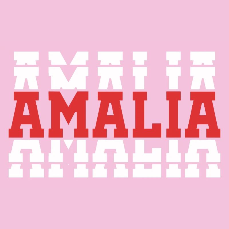 Amalia T-Shirt T-Shirt Geschenkidee gestapelter Text