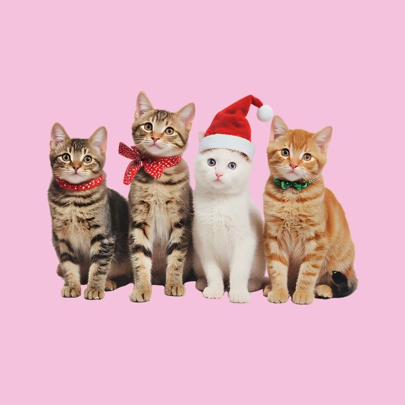 Chat à Noël