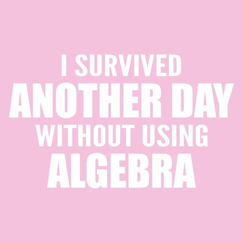 I survived without doing algebra today