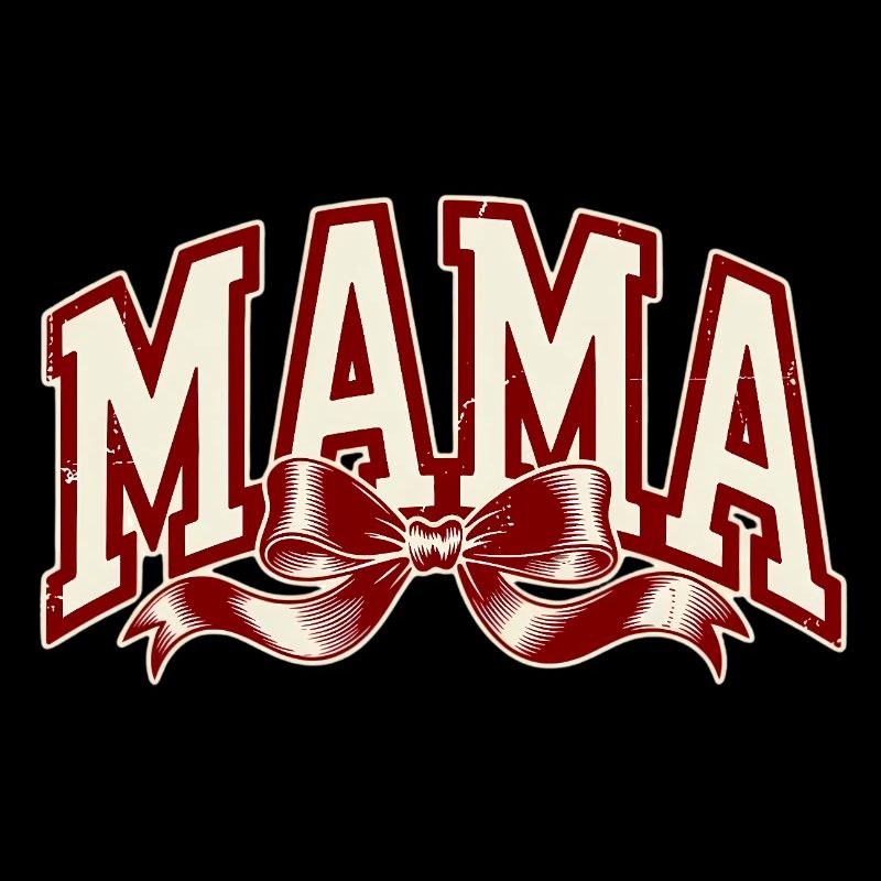 Mom Bow Red – Strong Mom Statement