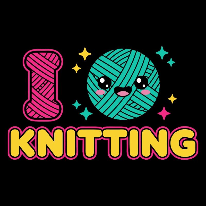 Kawaii Knitting Wool Heart