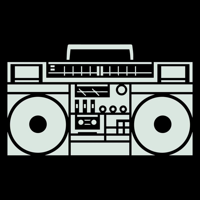Ghetto Blaster Boombox Silhouette