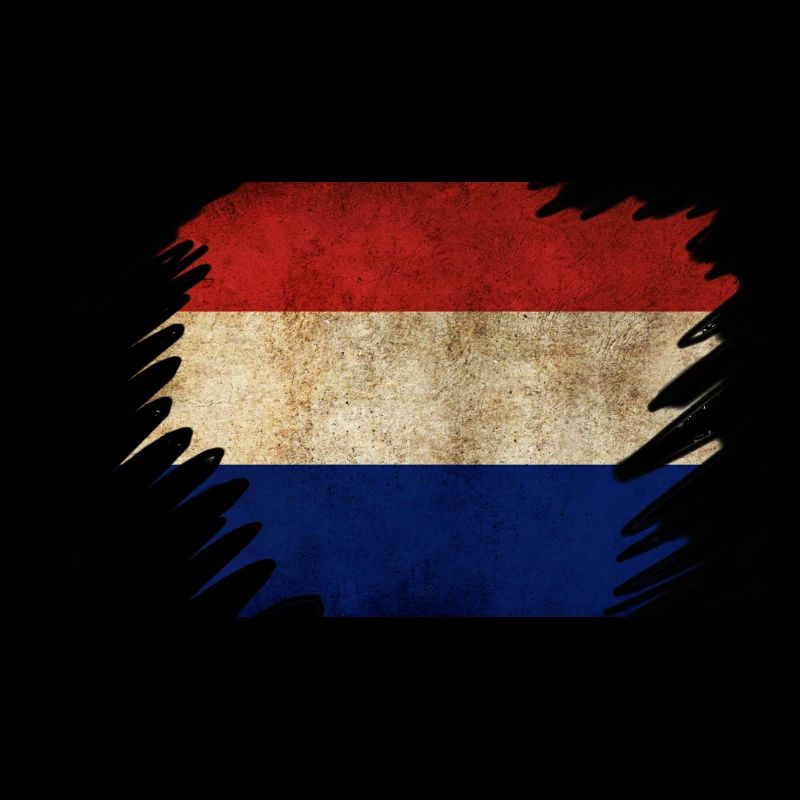 Conception du drapeau néerlandais Grunge