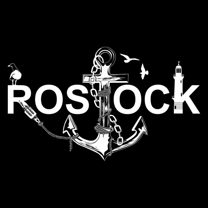 Rostock Schriftzug mit Anker